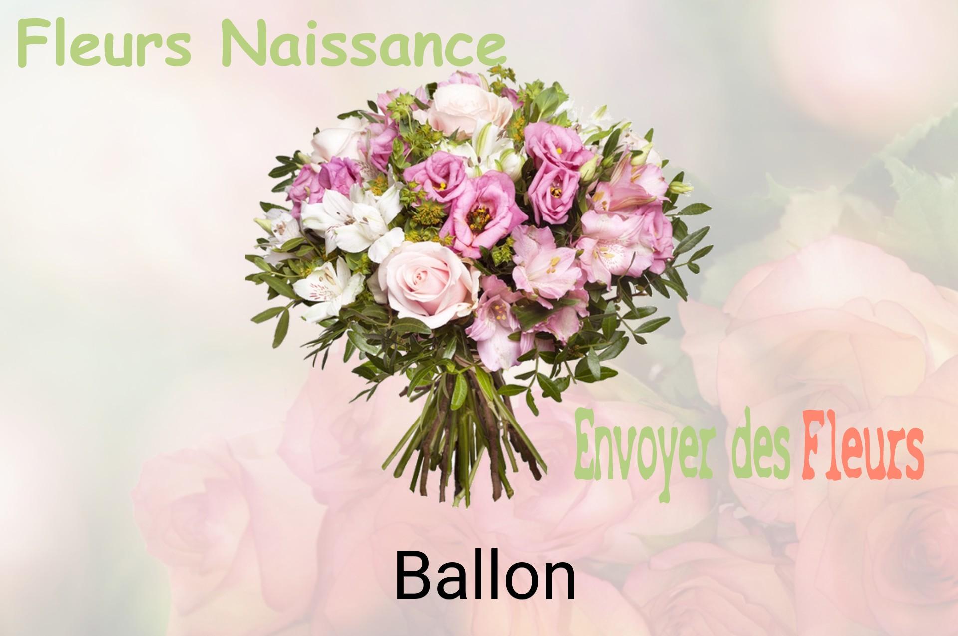 Bouquet de fleurs de naissance livré à Ballon